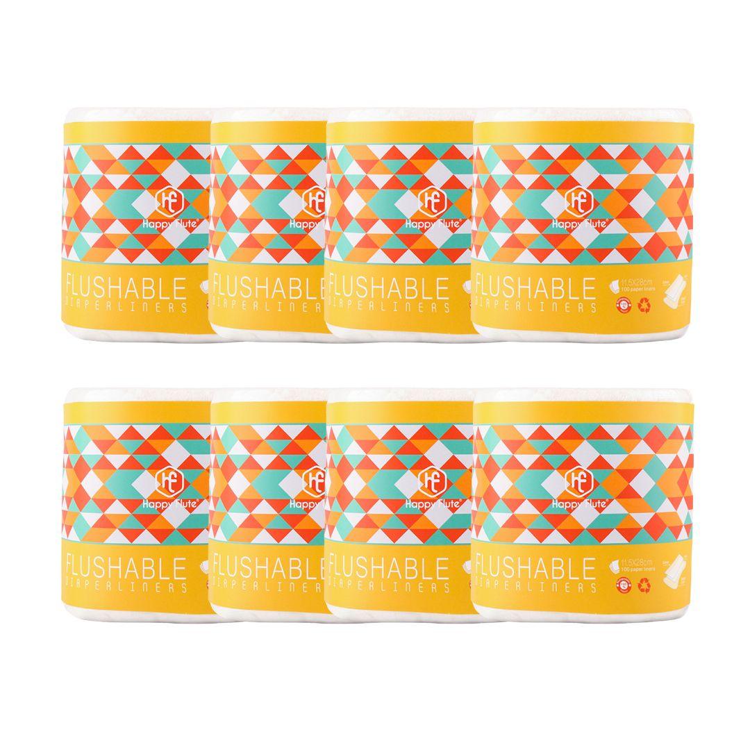 Kit 8 Forros Liner Biodegradável para Fralda Ecológica Happy Flute - Planeta Gaia