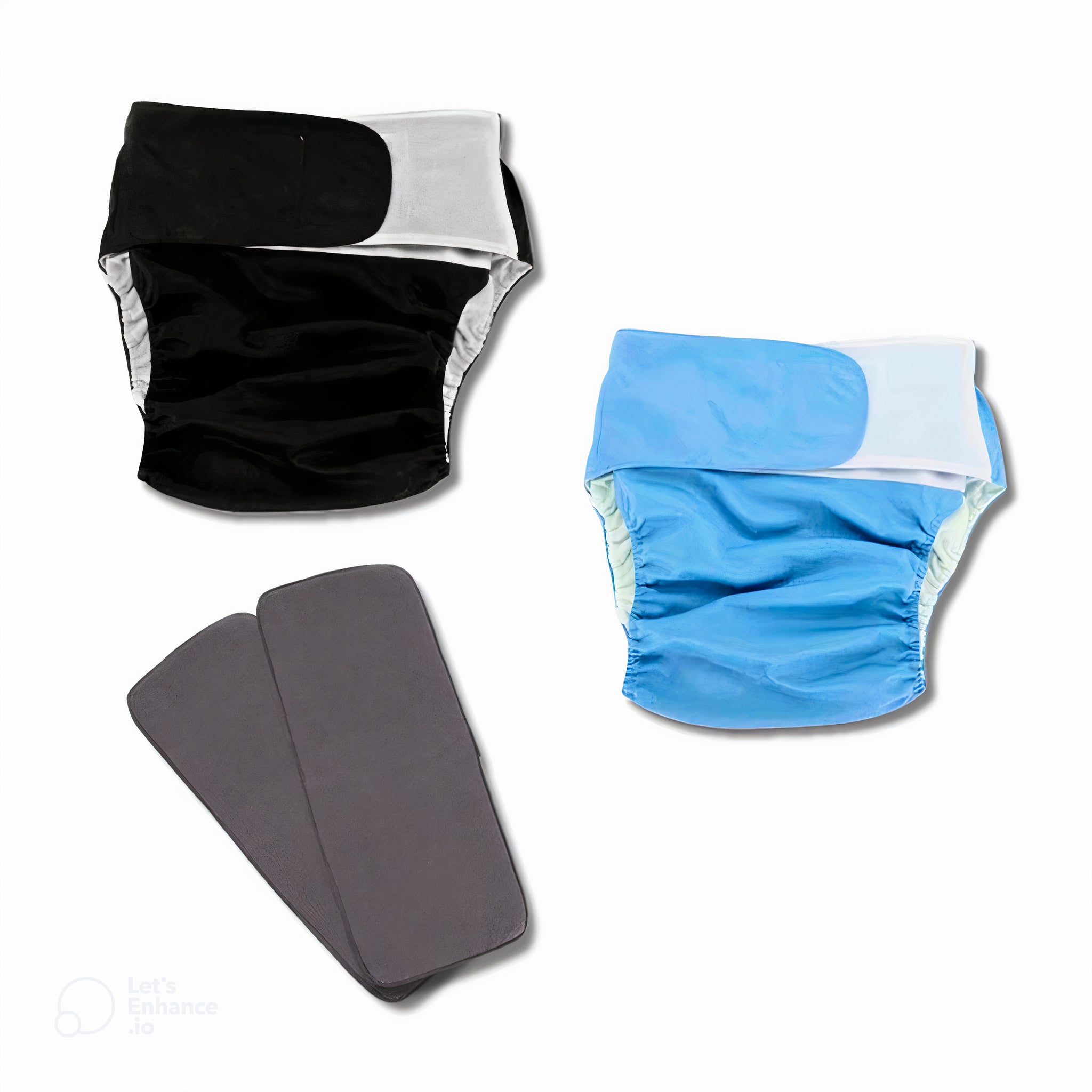 Kit 2 Fraldas Ecológicas Reutilizável para Adultos | Ajustável, Confortável e Lavável – Absorvente Carvão e Microfibra
