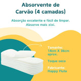 Kit Enxoval 32 Fraldas Ecológicas Happy Flute + 40 Absorventes + Sacola Impermeável + Liner