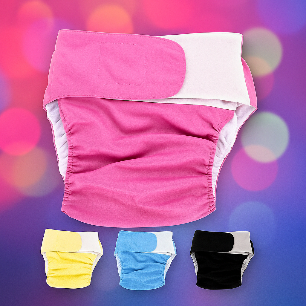 Kit 2 Fraldas Ecológicas Reutilizável para Adultos | Ajustável, Confortável e Lavável – Absorvente Carvão e Microfibra