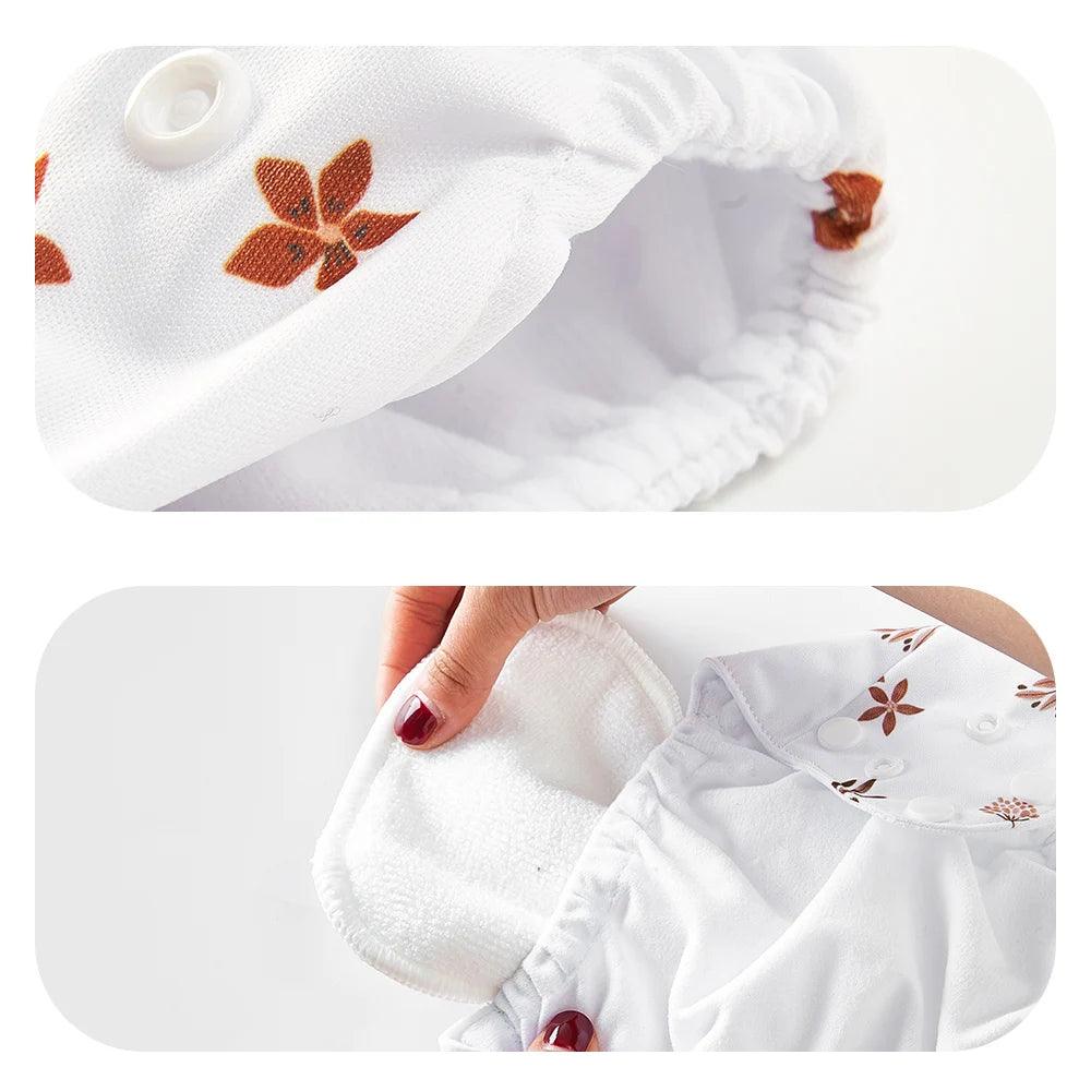 Kit 4 Fraldas Ecológicas + 4 Absorventes de Microfibra + 1 Sacola Impermeável - Planeta Gaia