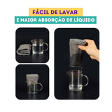 10 Absorventes Fibra de Carvão + 10 Absorventes de Microfibra - Happy Flute de Alta Qualidade – Reutilizável, Lavável (4 Camadas)